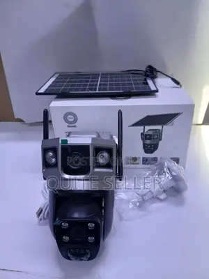 Rechargeable Dual Lens WiFi CCTV Camera With Solar Panel