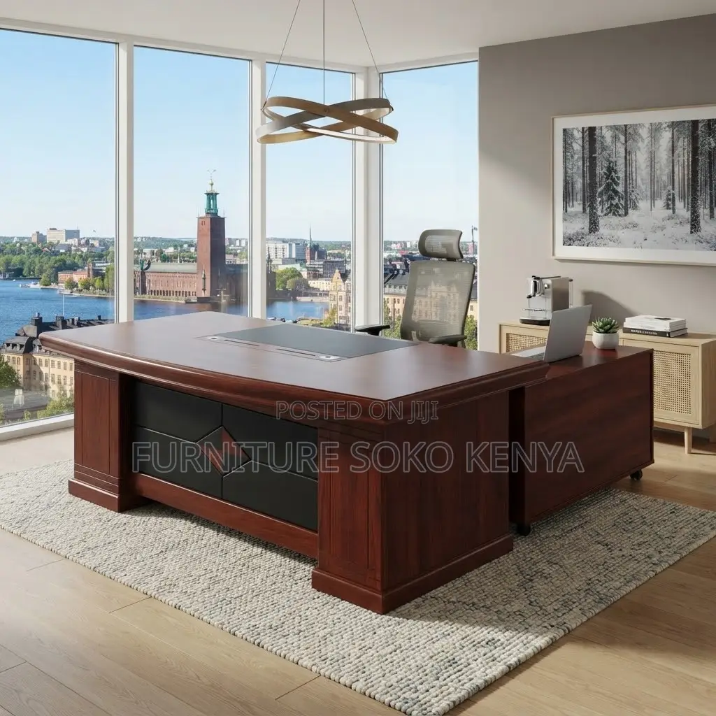 Office Desk; 1.8M Mahogany Executive Office Table