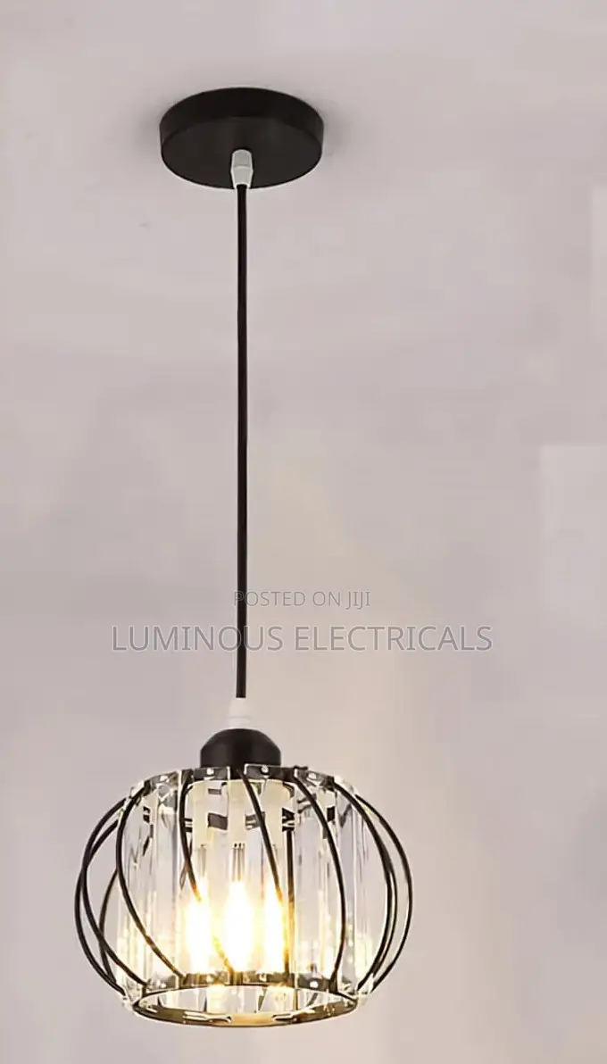Nordic Industrial Crystal Drop Ceiling Fixture for Home & Cafe