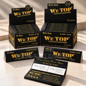 WeTop Luxury Brown Rolling Paper With Filter Tips King Size & 1 1⁄4