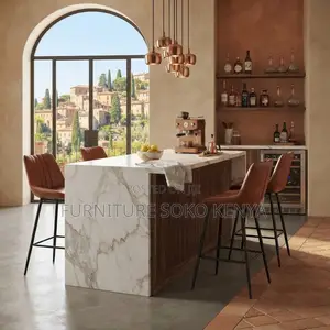 Barstools; Modern Non Adjustable Bar Stool With Backrest Footrest