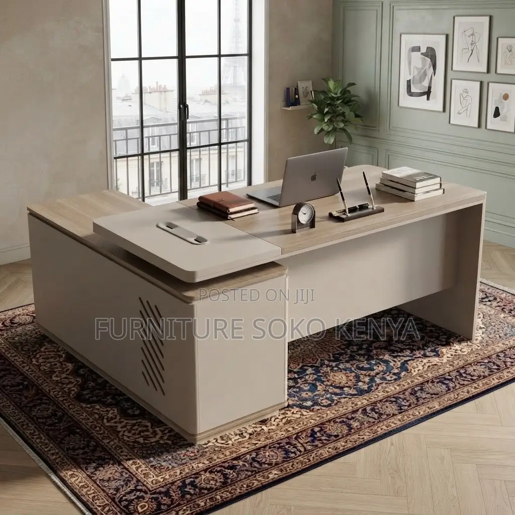 Office Desk; 1.8m Executive Desk With L Extension