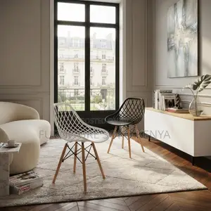 Dining Chair: Multipurpose Nordic Style Plastic Chair