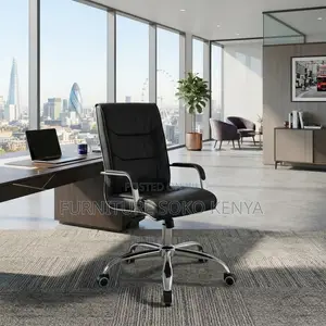 Office Chairs; Leather Visitors Office Adjustable High Chair