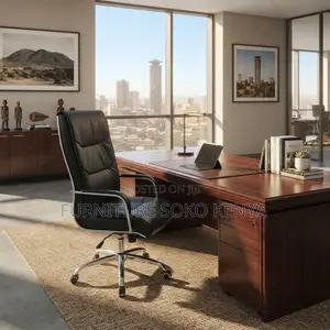 Office Chairs; Leather Visitors Office Adjustable High Chair