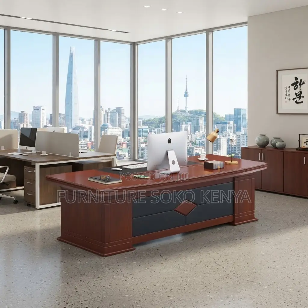 Office Desk; Executive Office Desk With Side Return – Premium
