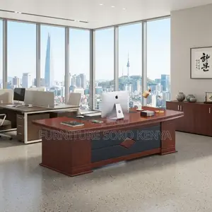 Office Desk; Executive Office Desk With Side Return – Premium