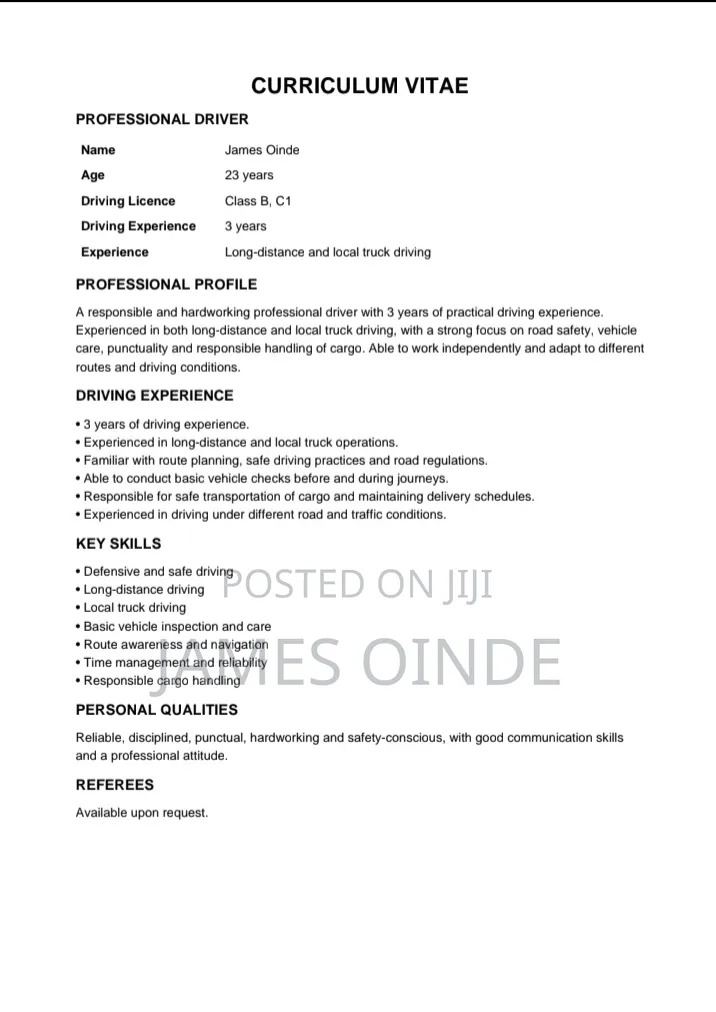 Driver Job