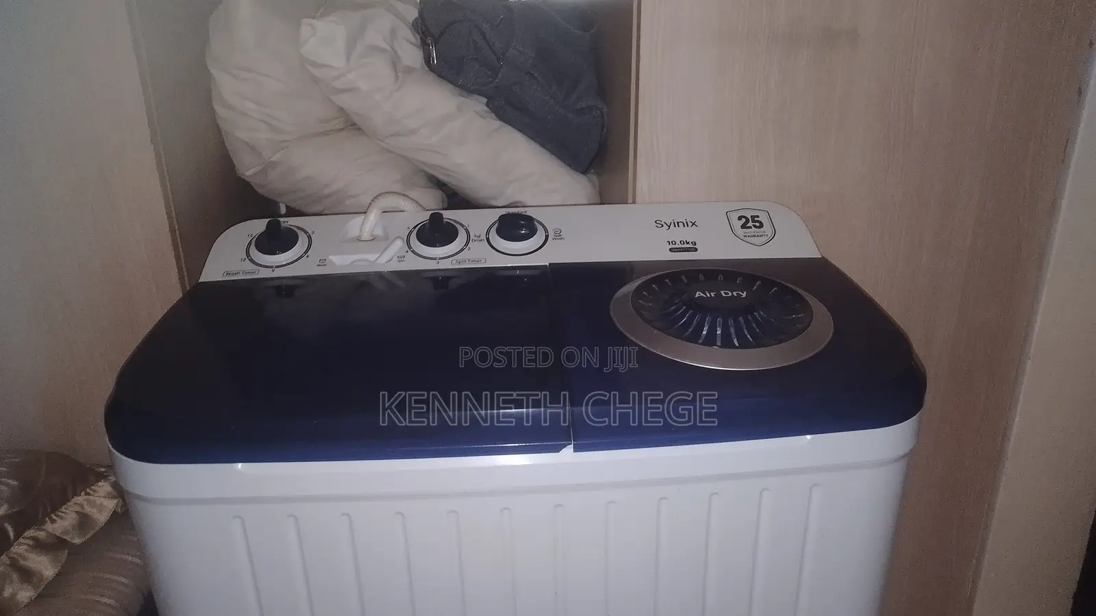 Syinix 10kg Twin Tub Top Load Wash & Spin Semi-Automatic