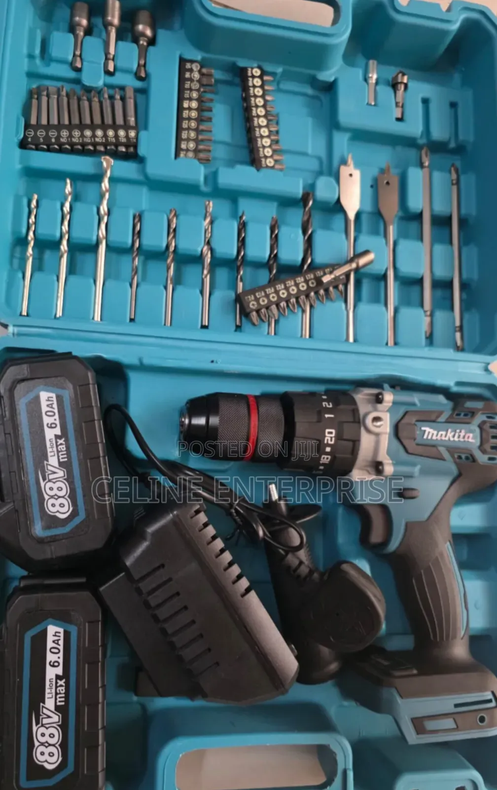 Makita 88V Cordless Impact Drill – 2 Batteries and Charger