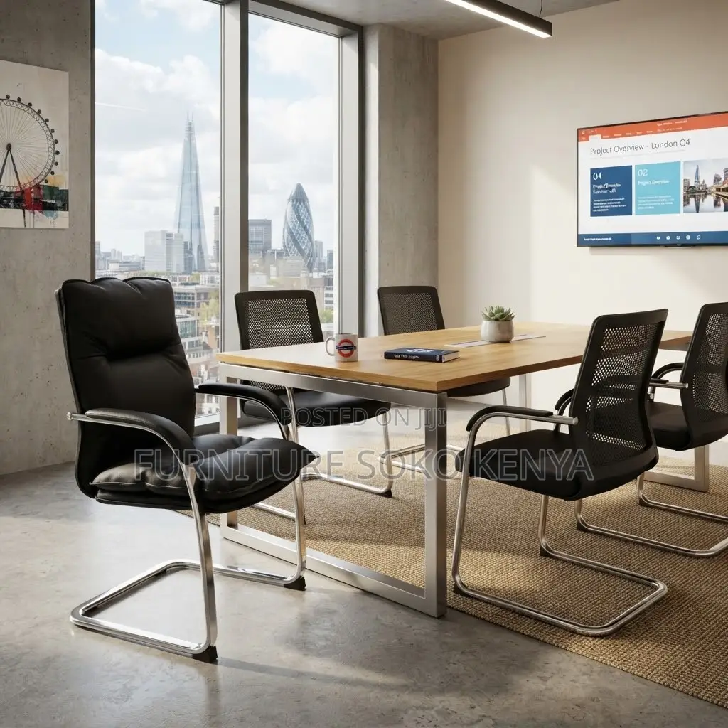 Executive Leather WaitingChair – Premium Comfortable Guest Office Seat