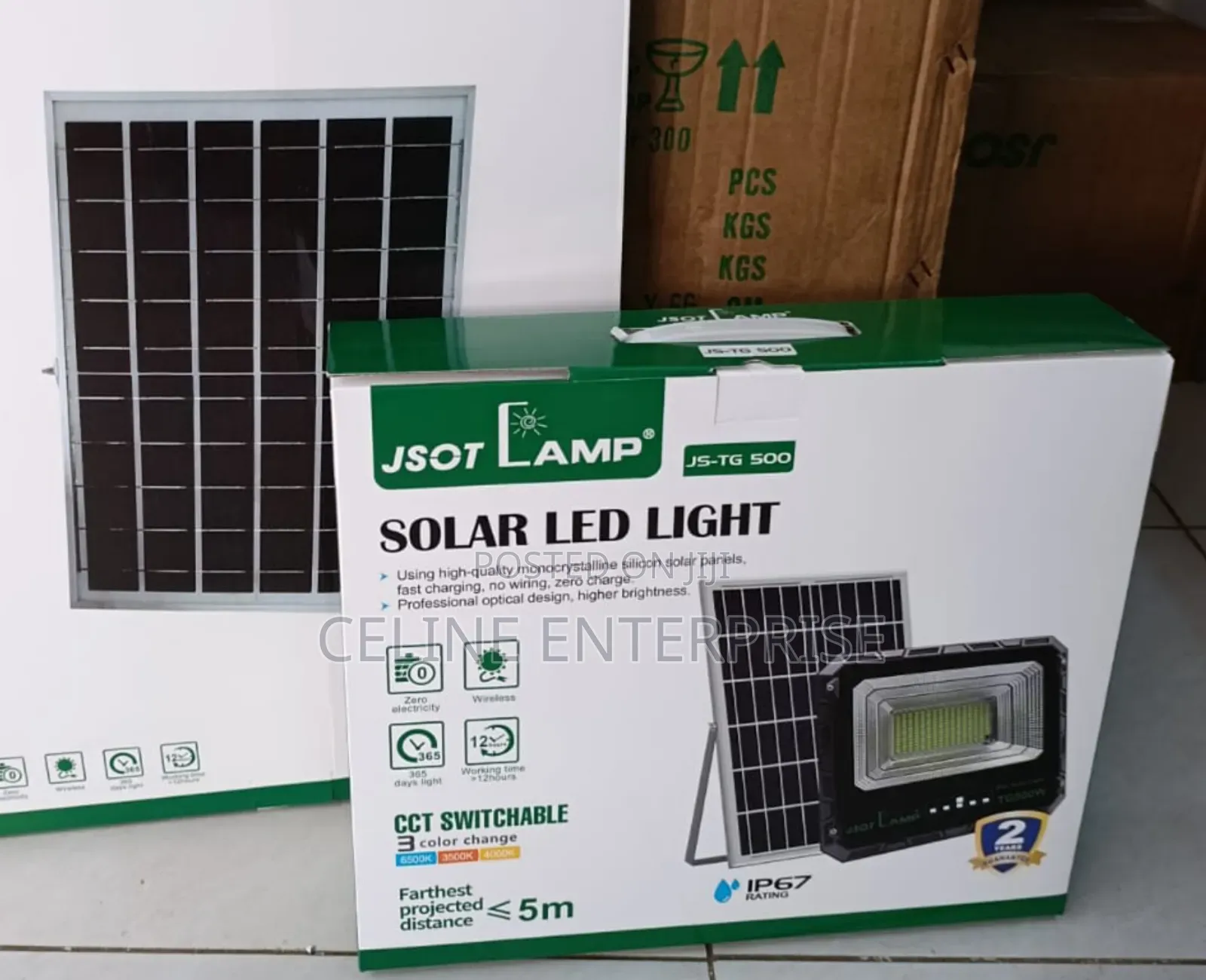 JSOT TG-500W Solar Security Light for Homes and Compounds