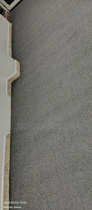 Plain Light Grey Office Wall to Wall Delta 4mm Carpet