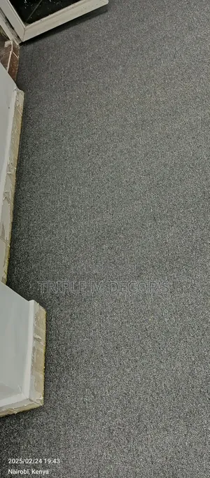 Plain Light Grey Office Wall to Wall Delta 4mm Carpet