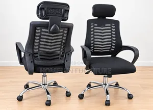 Office Chair With Headrest – Ergonomic Mesh Swivel Chair