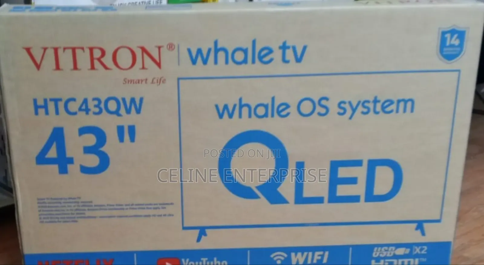 Vitron 43” Full HD LED TV With Wi-Fi & Bluetooth
