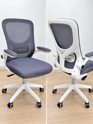 Ergonomic Office Chair – Grey Mesh With White Frame