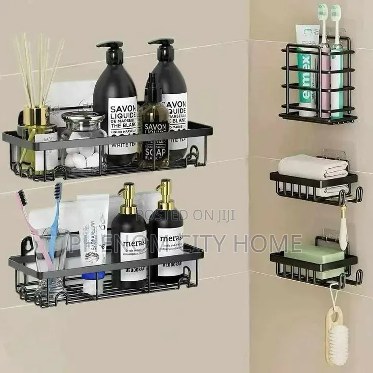 Patch Free 5pc Bathroom Organizers