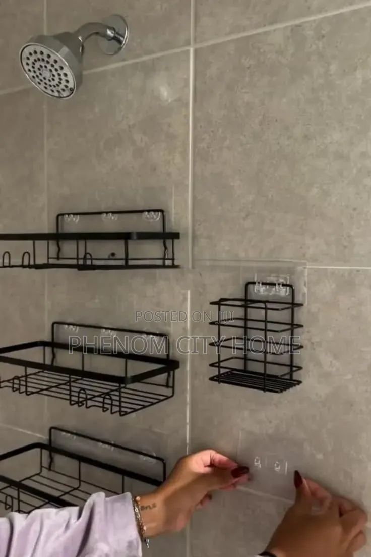 Patch Free 5pc Bathroom Organizers