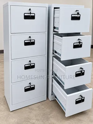 Office Filing Cabinet – 4 Drawer Lockable Steel Cabinet