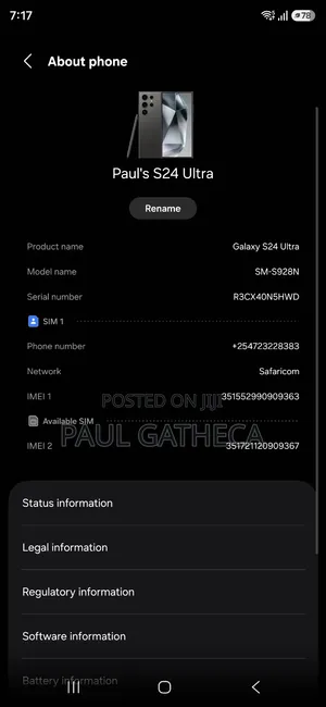 Samsung Galaxy S24 Ultra 256 GB Gray