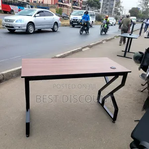 Modern Office Desk – Black, White & Brown