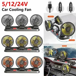 Adjustable Portable Dashboard Car Cooling Fan-Dual Head or Triple Head