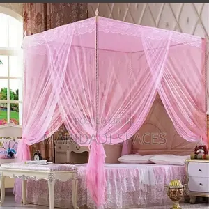 Washable and Reusable 4 Stand Mosquito Net With Complete Stand Rails