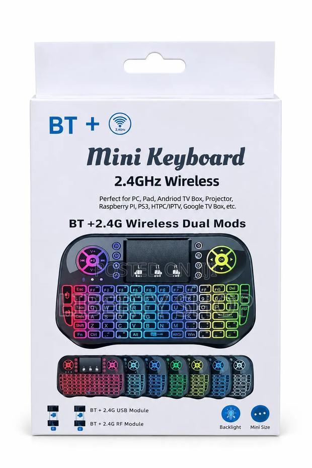 Universal TV Remote Control With Backlight and Mini Wireless Keyboard - main view