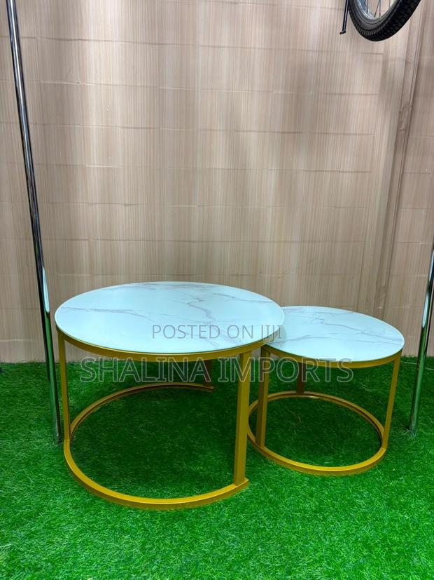 Glass Marble Nesting Table - thumbnail 2