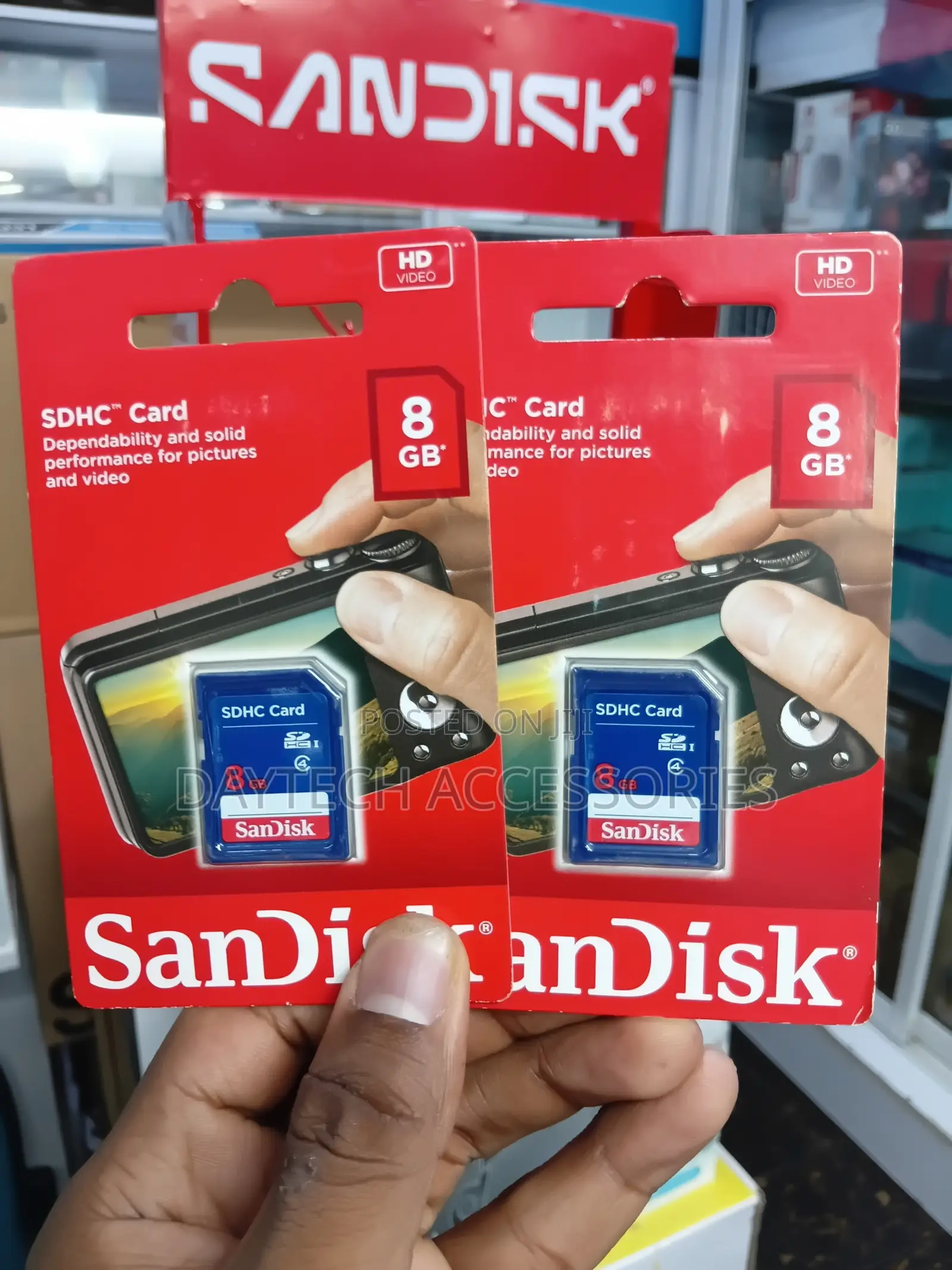 SanDisk 8GB SDHC Class 4 Memory Cards.