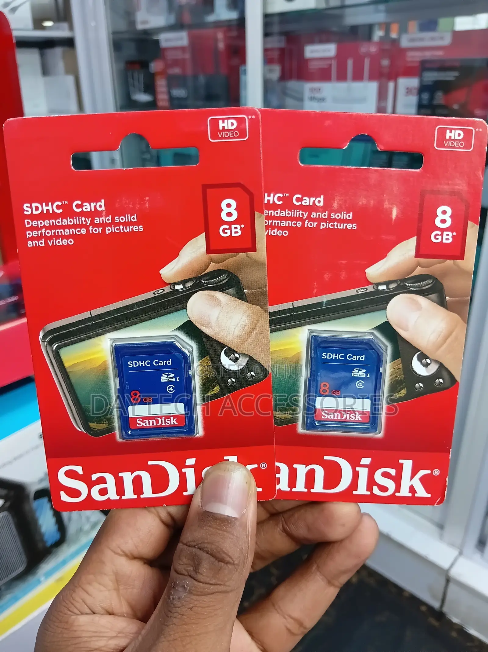SanDisk 8GB SDHC Class 4 Memory Cards.
