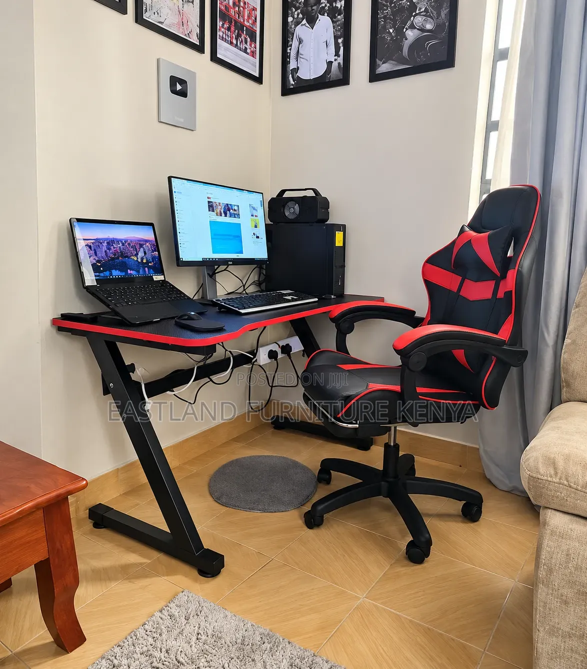 Gaming Desk With Ergonomic Racing Chair – Complete Gaming Setup