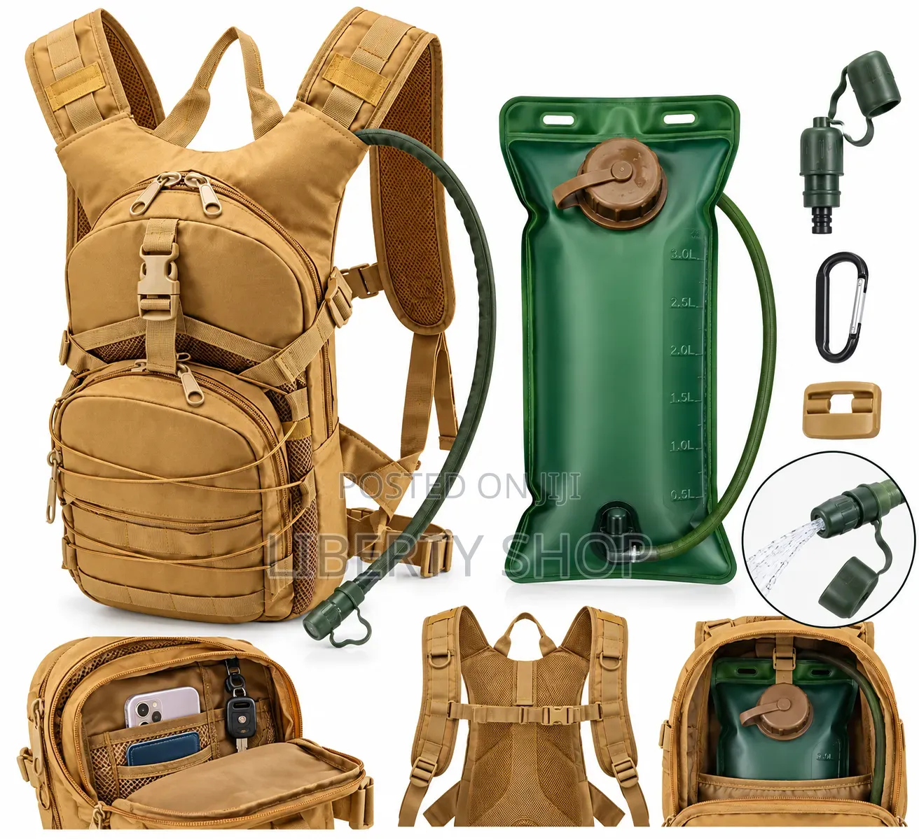 Hydration Camel Bag Long Lasting Camel Backpack for Hiking, Cycling,