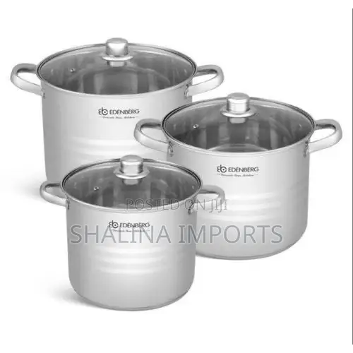 Edenberg 6pcs Stainless Cookware Set
