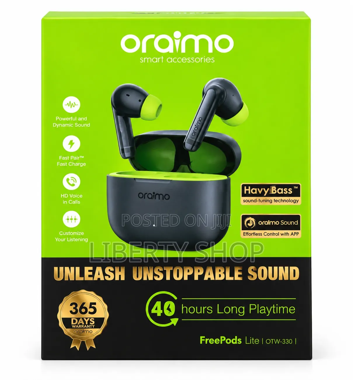 Oraimo Headset – Wireless Bluetooth Headphones With Comfortable Fit Fo
