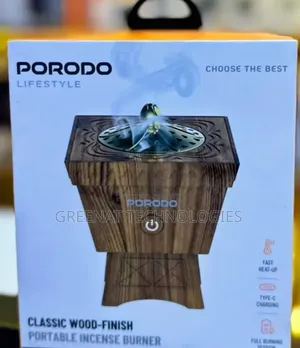 Porodo Lifestyle Classic Wood-Finish Portable Incense Burner