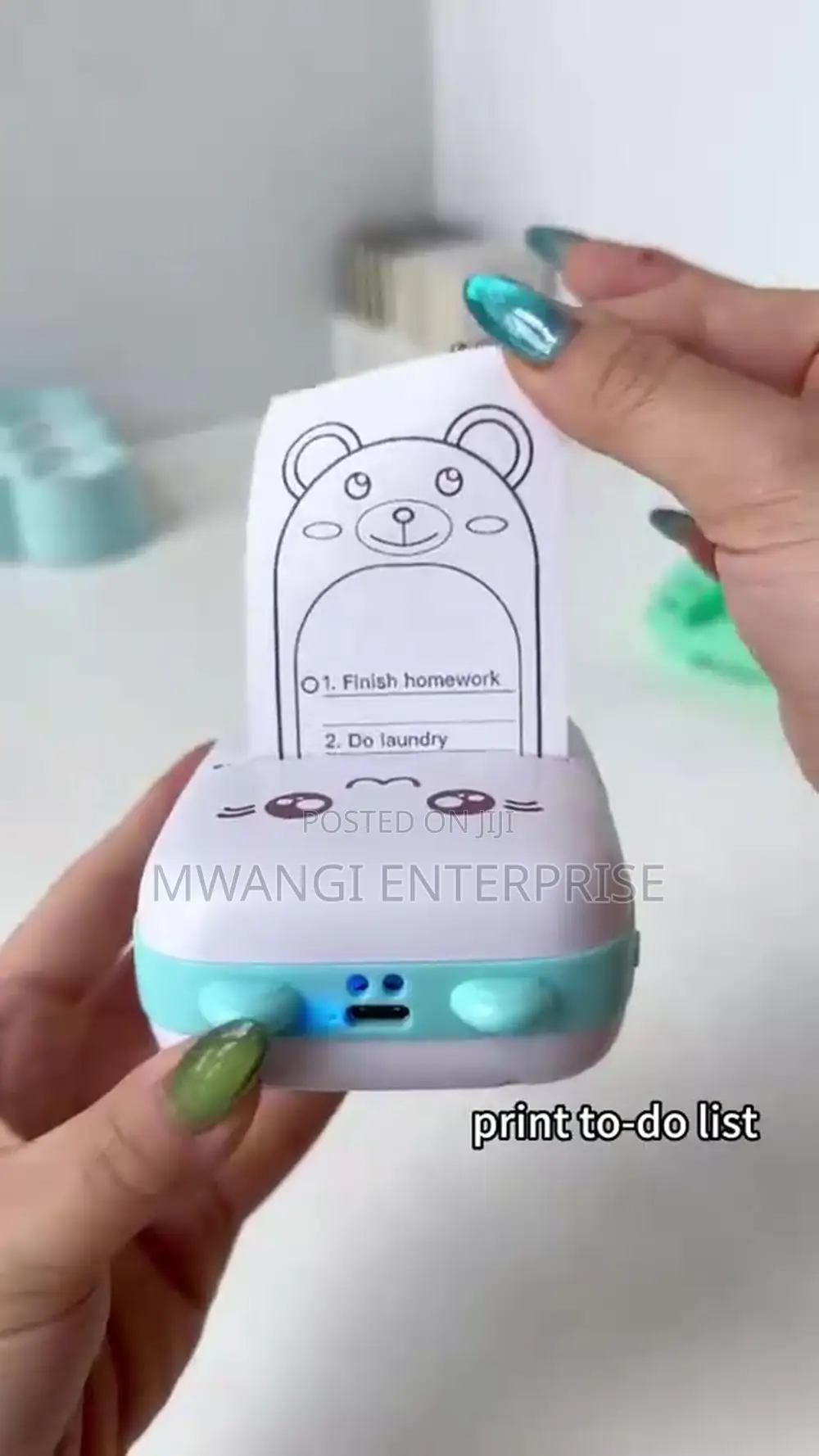 Mini Pocket Bluetooth Thermal Printer + 3 Free Paper Rolls