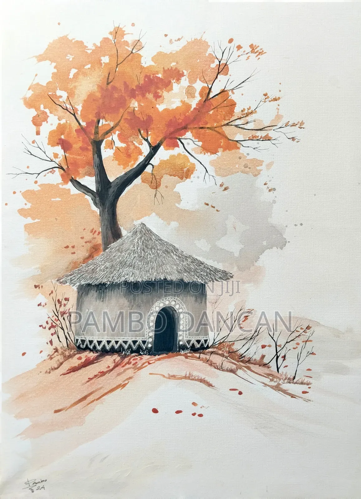 Acrylic Watercolor on Canvas