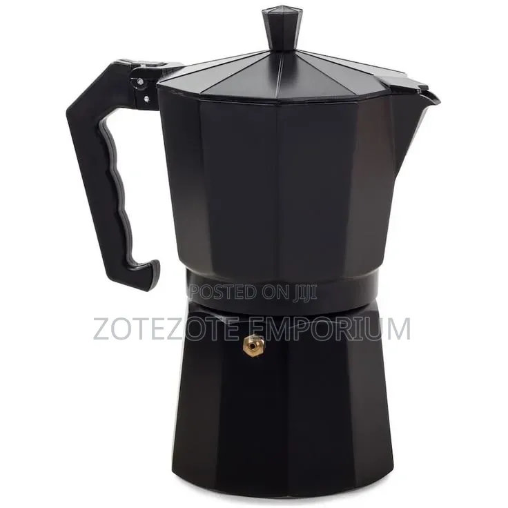 Black Moka Pot Coffee Maker