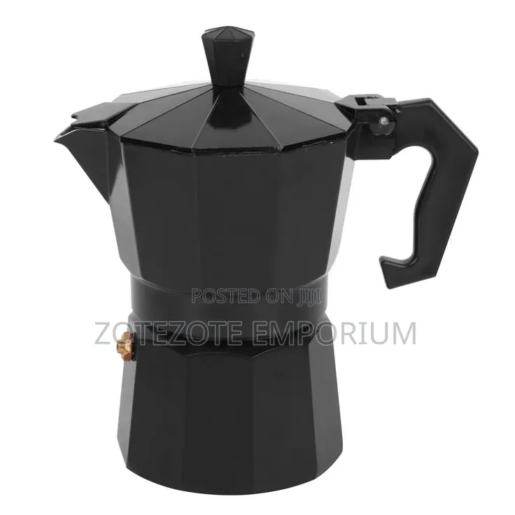 Black Moka Pot Coffee Maker