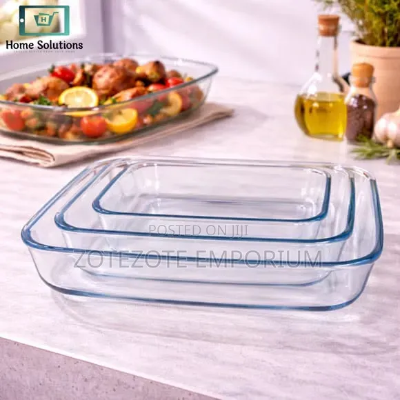 3pcs Glass Oven Baking Oven Trays