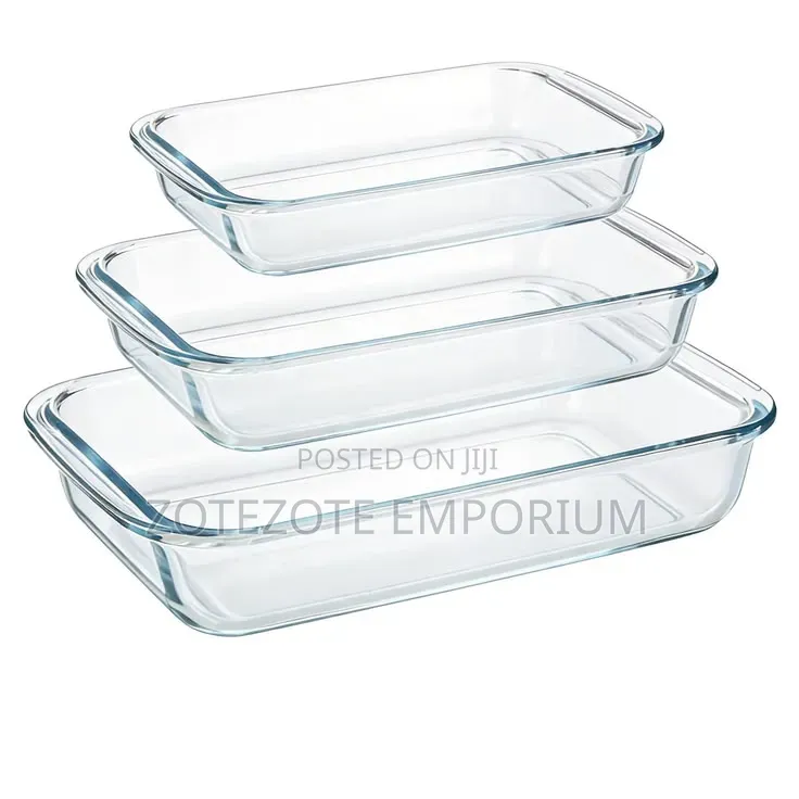 3pcs Glass Oven Baking Oven Trays