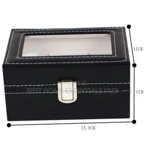 Premium 3-Slot Leather Watch Organizer