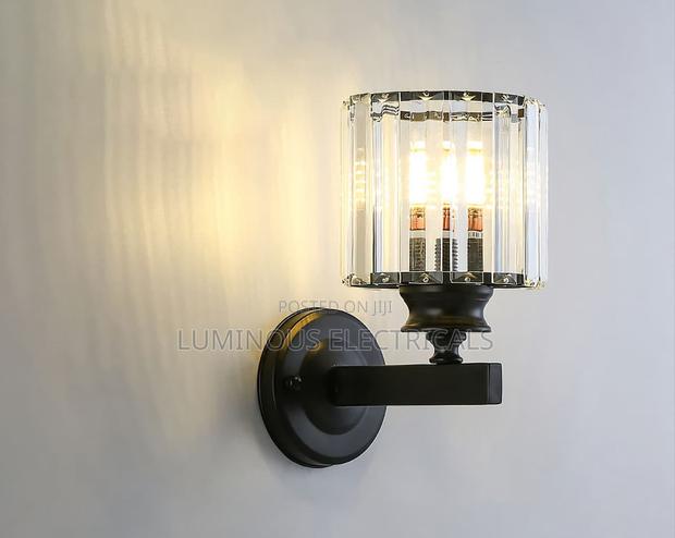 Modern Black Crystal Glass Wall Bracket Light - main view