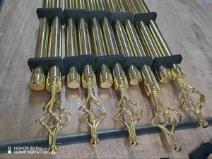 Gold & Black Window Curtain Rods