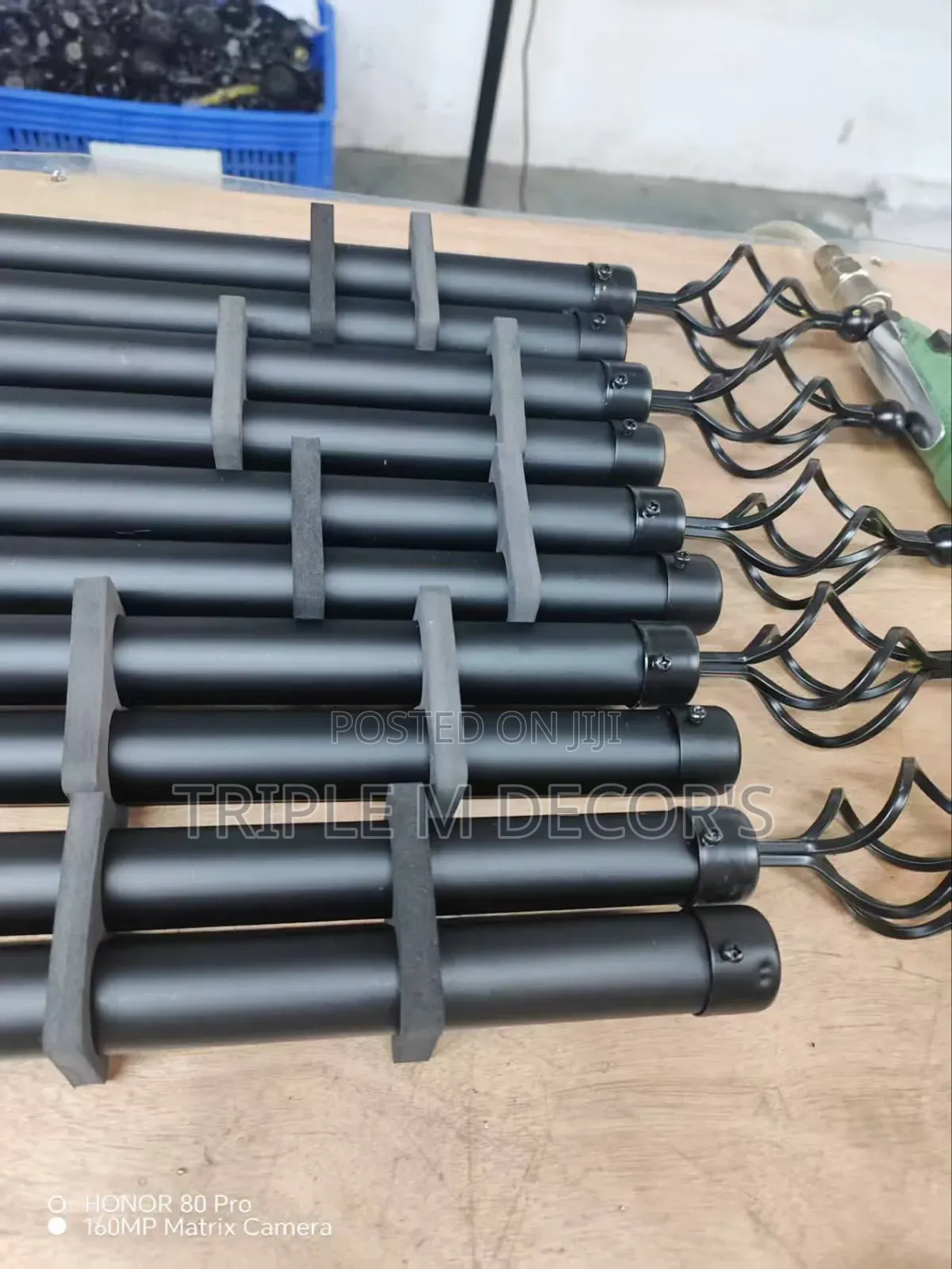 Gold & Black Window Curtain Rods
