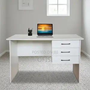 Office Desk; White 1.2-Metre Computer Desk