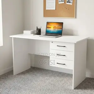 Office Desk; White 1.2-Metre Computer Desk