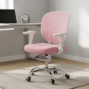 Kid's Chair; Pink Swivel Study Chair